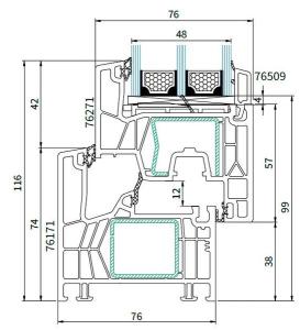 Fenstersystem mit 3 Dichtungen im Rahmen